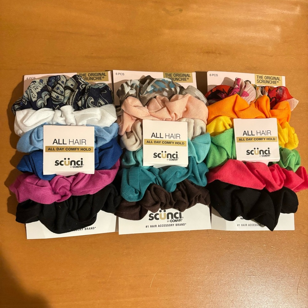 Scunci Colorful Hair Scrunchies Set 18 Pieces